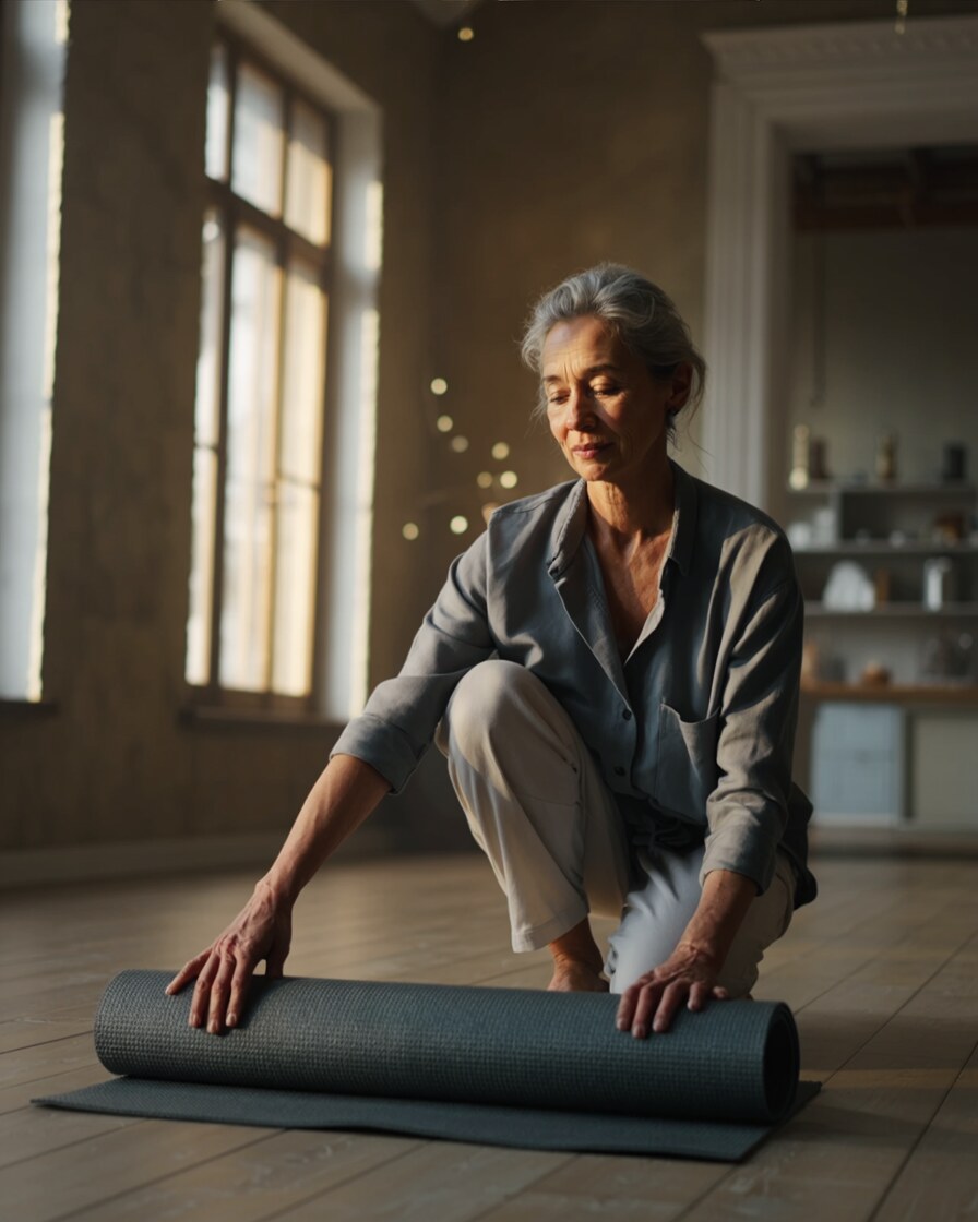 A woman at her practice